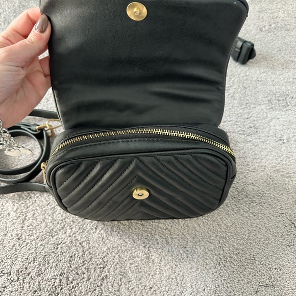 Zara Lionhead Crossbody Lions Bag Womens Medium Black - Picture 6 of 16